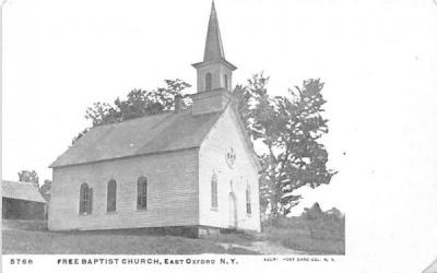 Free Baptist Church Oxford, New York Postcard