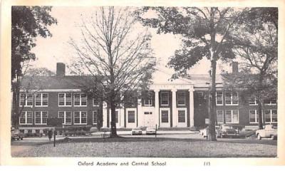 Oxford Academy & Central School New York Postcard