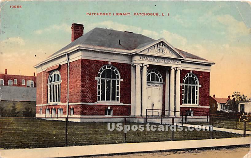 Patchogue Library - New York NY Postcard