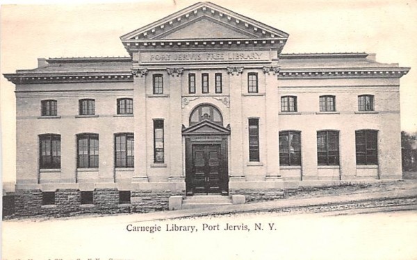 Carnegie Library Port Jervis, New York Postcard