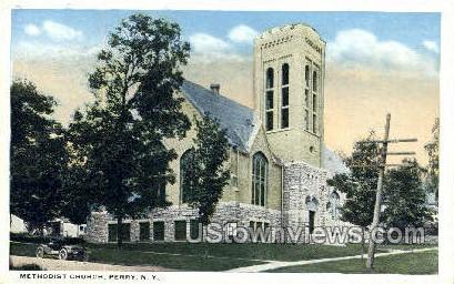 Methodist Church - Perry, New York NY Postcard
