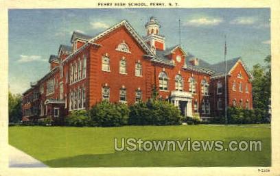 Perry High School - New York NY Postcard
