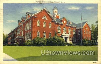 Perry High School - New York NY Postcard