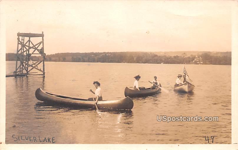 Canoeing - Perry, New York NY Postcard
