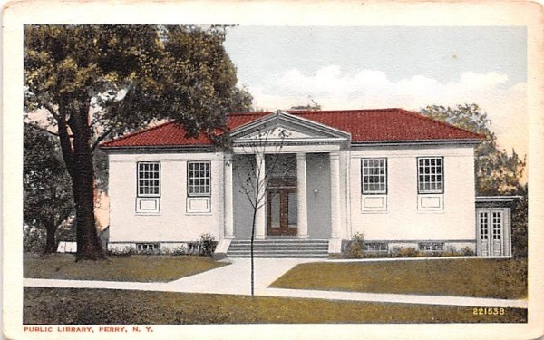 Public Library Perry, New York Postcard