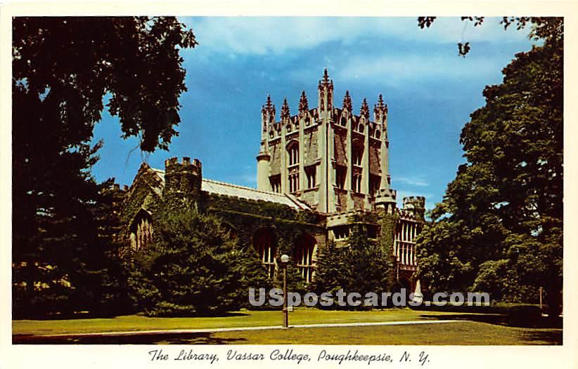 Library, Vassar College - Poughkeepsie, New York NY Postcard