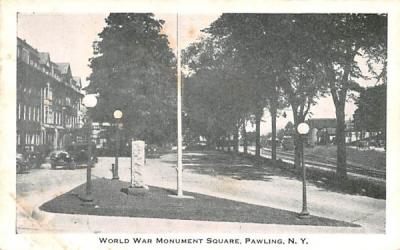 World War Monument Square Pawling, New York Postcard