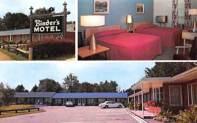 Binder's Motel Poughkeepsie, New York Postcard
