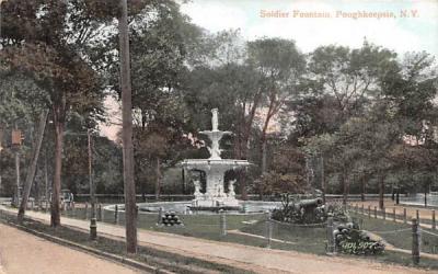 Soldier Fountain Poughkeepsie, New York Postcard