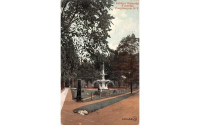 Soldiers' Memorial Fountain Poughkeepsie, New York Postcard