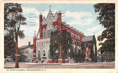 St Mary's Church Poughkeepsie, New York Postcard