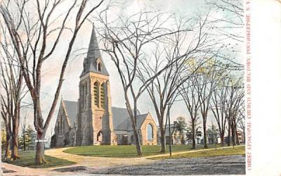 Christ Episcopal Church & Rectory Poughkeepsie, New York Postcard