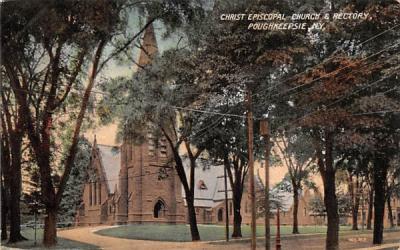 Christ Episcopal Church & Rectory Poughkeepsie, New York Postcard