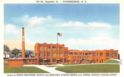 Home of Smith Brothers' Black & Menthol Cough Drops Poughkeepsie, New York Postcard