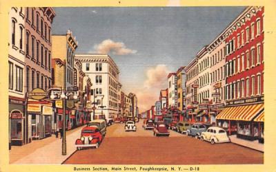 Business Section Poughkeepsie, New York Postcard