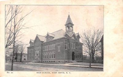 High School Port Jervis, New York Postcard