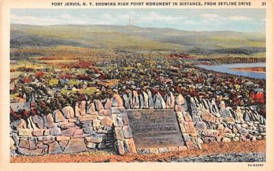 High Point Monument Port Jervis, New York Postcard