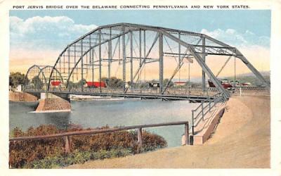 Port Jervis Bridge over the Delaware New York Postcard