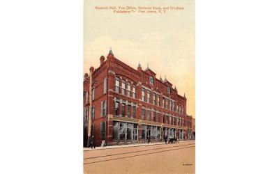 Masonic Hall, Post Office Port Jervis, New York Postcard