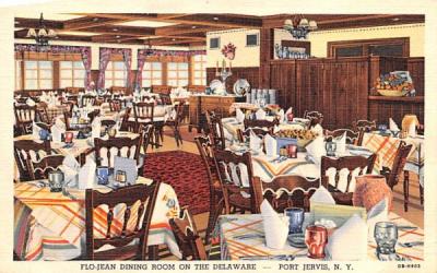 Flo Jean Dining Room Port Jervis, New York Postcard