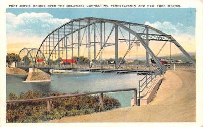 Fort Jervis Bridge Port Jervis, New York Postcard