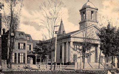 First Presbyterian Church & Parsonage Port Jervis, New York Postcard