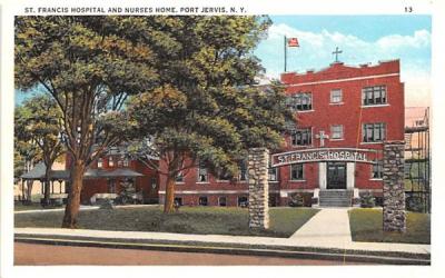 St Francis Hospital & Nurses Home Port Jervis, New York Postcard