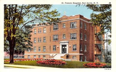 St Francis Hopsital Port Jervis, New York Postcard