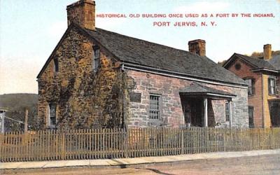 Historical Old Building Port Jervis, New York Postcard