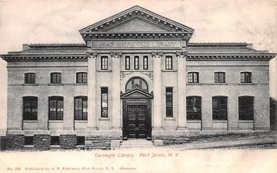 Carnegie Library Port Jervis, New York Postcard