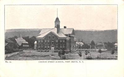Church Street School Port Jervis, New York Postcard