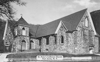 St Peter's Lutheran Church Port Jervis, New York Postcard