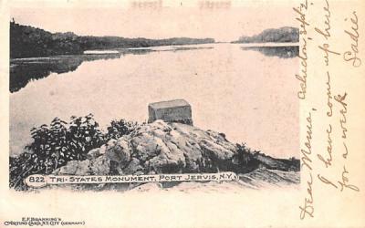 Tri States Monument Port Jervis, New York Postcard