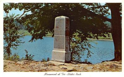 Monument at Tri States Rock Port Jervis, New York Postcard