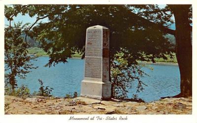 Monument at Tri States Rock Port Jervis, New York Postcard