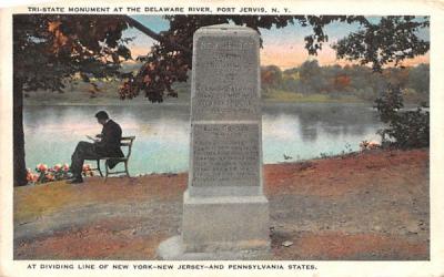 Tri State Monument Port Jervis, New York Postcard