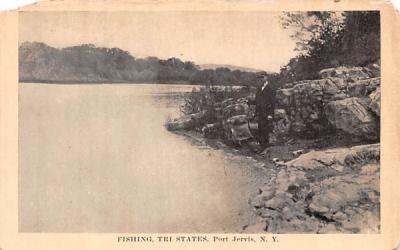 Fishing Port Jervis, New York Postcard