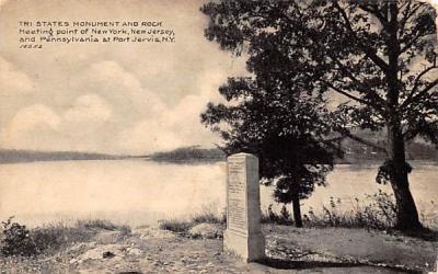 Tri States Monument & Rock Port Jervis, New York Postcard