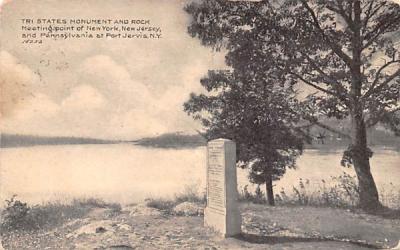 Tri States Monument & Rock Port Jervis, New York Postcard