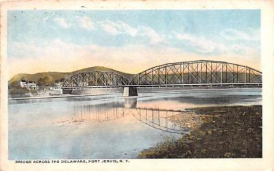 Bridge Across the Delaware Port Jervis, New York Postcard