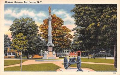 Orange Square Port Jervis, New York Postcard