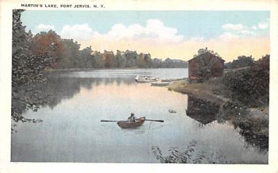 Martin's Lake Port Jervis, New York Postcard