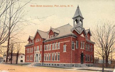 Main Street Academy Port Jervis, New York Postcard