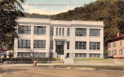 Hudson Street School Port Jervis, New York Postcard