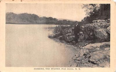 Fishing Port Jervis, New York Postcard