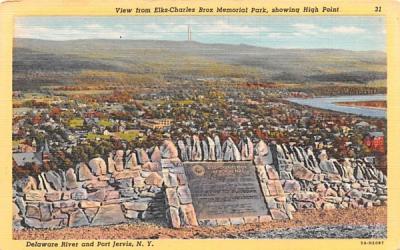 Elks Charles Brox Memorial Park Port Jervis, New York Postcard