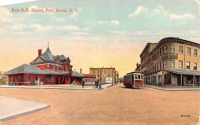 Erie RR Depot Port Jervis, New York Postcard