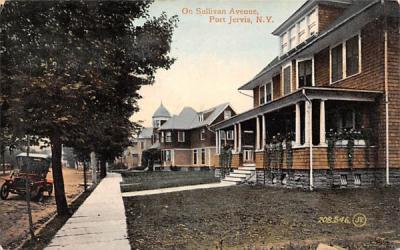 Sullivan Avenue Port Jervis, New York Postcard