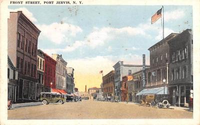 Front Street Port Jervis, New York Postcard