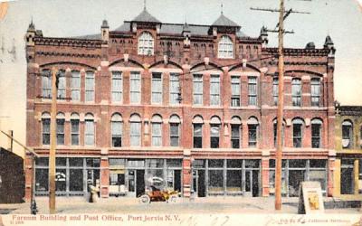 Farnum Building & Post Office Port Jervis, New York Postcard